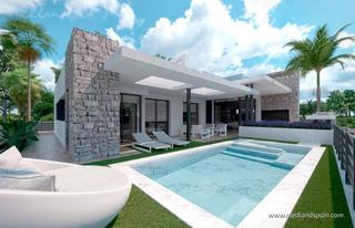 Xalet a Mar Menor golf. Exclusiva villa con sótano, solárium y dos piscinas en santa ros