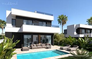 Chalet en Rojales. Moderno chalet con 3 dormitorios, solárium y piscina privada en