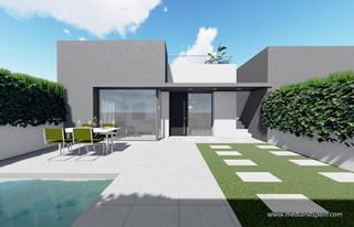 Casa adossada a San Juan de los Terreros. Chalets adosados en una planta con piscina privada a 450 metros