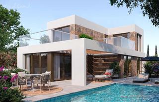 Casa adossada a Golf Bahía. Excepcionales villas de 4 dormitorios, sótano, piscina privada y