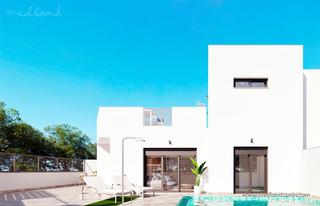 Maison jumelée à Roldán. Chalets adosados en esquina con solárium, jardín privado y pisci