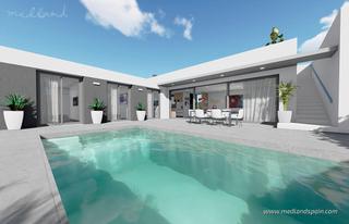 Xalet a San Juan de los Terreros. Chalets independientes en una planta con 3 dormitorios y piscina