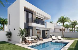 Chalet in Mar Menor golf. Villas de lujo con sótano, solárium y piscina privada en santa r
