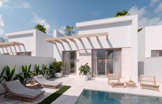 Maison jumelée à Roldán. Chalets adosados de una sola planta con solárium y piscina priva