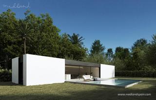 Chalet en Escandinavia-Cautivador. Moderno chalet de 3 dormitorios con piscina privada en alfaz del