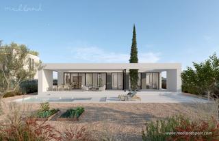 Xalet a Hacienda del Álamo Golf. Villas modernas en una planta en hacienda del álamo con vistas a