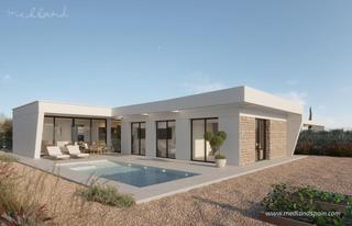Xalet a Hacienda del Álamo Golf. Villas en una planta en hacienda del álamo con vistas al golf y