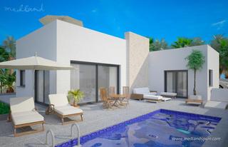 Chalet à Benijófar. Villa en benijófar en una sola planta con piscina y jardín