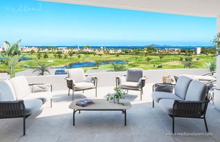 Apartament a Las Lomas de Rame-Bahía Bella. Áticos en primera línea de golf con 4 dormitorios y solárium pri