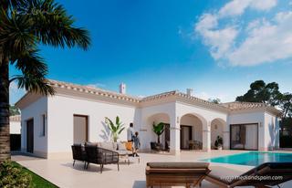 Chalet in Lo Pagán. Villa en una sola planta con 3 dormitorios en san pedro del pina