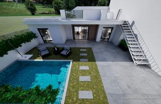 Xalet a Torre-Pacheco. Villa quad en una sola planta con 3 dormitorios, solárium y pisc