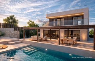 Chalet in Cabo de Palos. Villa de lujo de 3 dormitorios con piscina privada y vistas pano