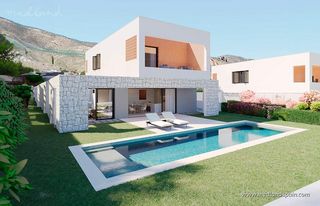 Chalet in Balcón de Finestrat-Terra Marina. Moderno chalet con 4 dormitorios, piscina privada y vistas panor