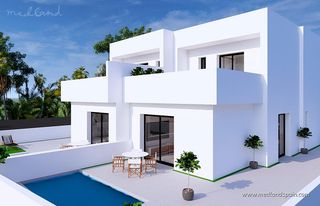 Chalet in Daya Nueva. Villas pareadas con 3 dormitorios y piscina privada en daya nuev