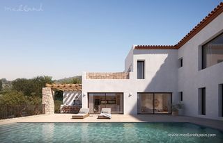 Chalet in Gata de Gorgos. Villa de estilo mediterráneo con 3 dormitorios y piscina privada