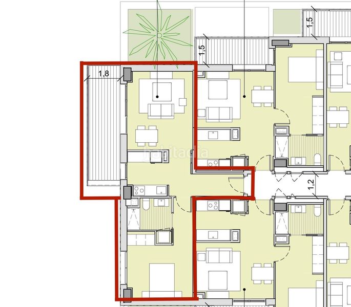 Foto e9659113-4c25-4fc5-a804-5b2e9d942490. Apartament amb calefacció piscina a Eixample Mataró