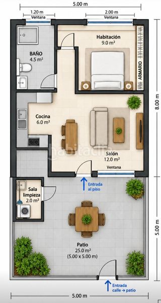 Foto 32ca43c4-a42f-4895-bf9c-9a17fce55ff6. Apartamento vilacolum apartamento en planta baja con patio privado en Torroella de Fluvià