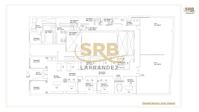 Foto ec5a0624-83bd-4acd-a5e8-8ea766e429a6. Location bureau avec chauffage dans Sant Gervasi - Galvany Barcelona