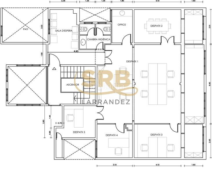 Foto 910e2441-06a9-41f1-affe-6748432ea628. Miete büro mit heizung in Dreta de l´Eixample Barcelona