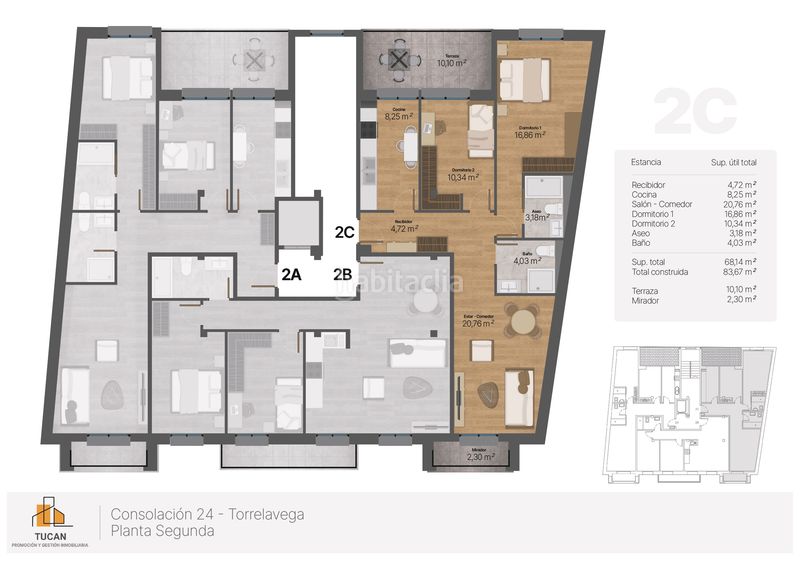 Foto 0d1a2037-1112-415a-ab6d-df5bed4ad693. Etagenwohnung 84m<sup>2</sup> in calle consolación 24 in Centro Torrelavega