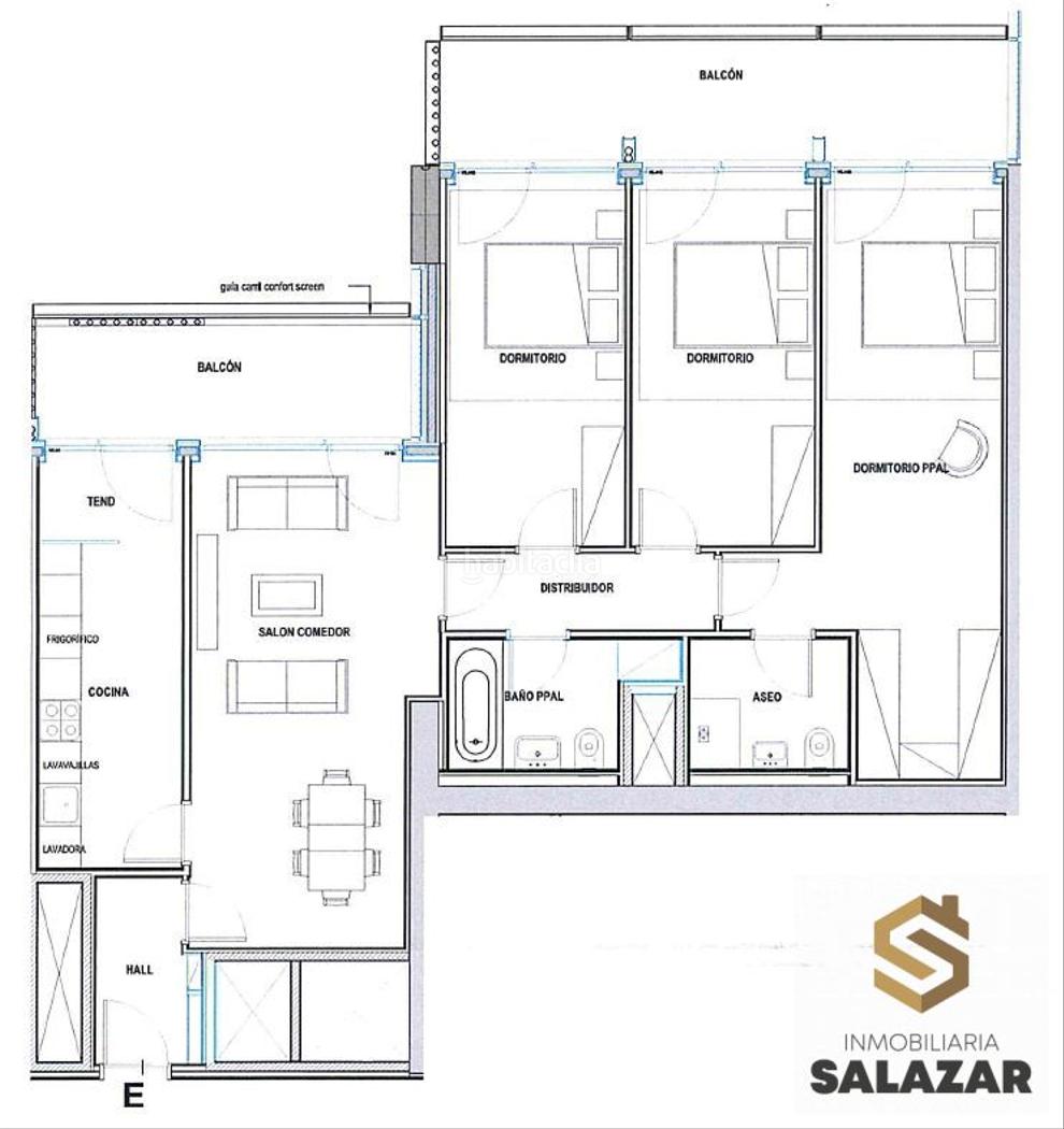 VIVIENDA EN LA TORRE DE GARELLANO CON DOS TERRAZAS Tipo E Bilbao