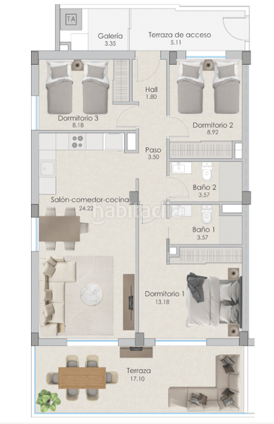 Foto b78e2182-fd12-4c48-b394-c51f4a60f63e. Etagenwohnung mit pool in Playa Tamarit-Playa Lissa Santa Pola