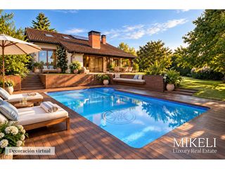 Haus in Calle la predaja 16. Chalet independiente con piscina en boo de pielagos vende mikeli