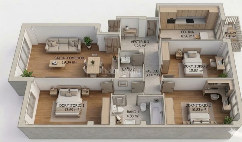 Foto f0fc26c9-e746-42d8-b99e-2ab5d20c4f2d. Pis amb calefacció aparcament a Portillejo - Valdegastea Logroño