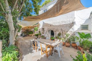 Masia a Sant Climent-Es Canutells. Finca rústica con viñedos y chalet tradicional en mahón.