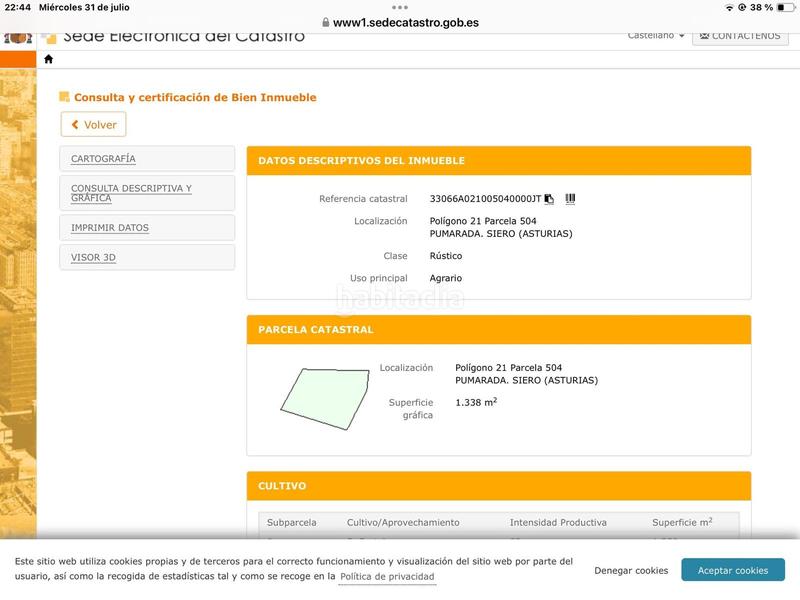 Foto 548a3d86-1f05-4826-865f-913357bcb2a2. Residential plot in la pola Siero Siero