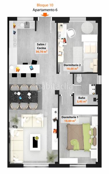 Foto 75bc17f1-0b40-4d01-a2a4-79cd3beb64d2. Appartement 70m<sup>2</sup> avec chauffage parking dans Oruña Piélagos