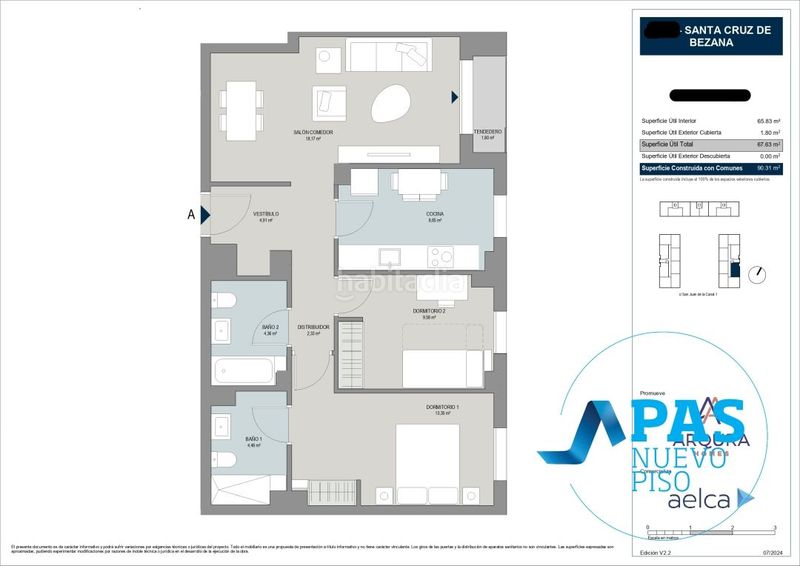 Foto 6228a169-dcf3-462a-b5b0-c42c1dcc9ea9. Alquiler piso Soto de la Marina, bezana. alquiler piso nuevo para fijo. 2 habitaciones y 2 baños, con ascensor, garaje y trastero en Santa Cruz de Bezana