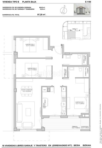 Foto 46d26168-53ea-43d3-93f2-d9fe6e6da379. Appartement 97m<sup>2</sup> dans errekaondo kalea 7a dans Bedia