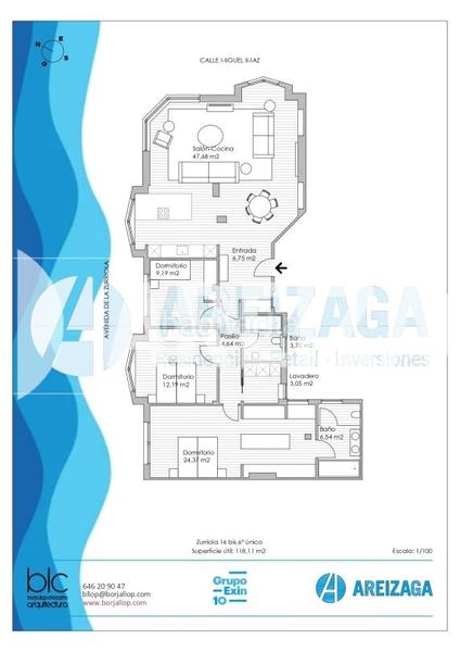 Foto 2c088b87-fe42-497a-b66f-0981b4e6dde8. Piso en zurriola hiribidea 16 bis vivienda en 1 línea, chaflán, con vistas panorámicas al mar, en planta alta. en Donostia - San Sebastián