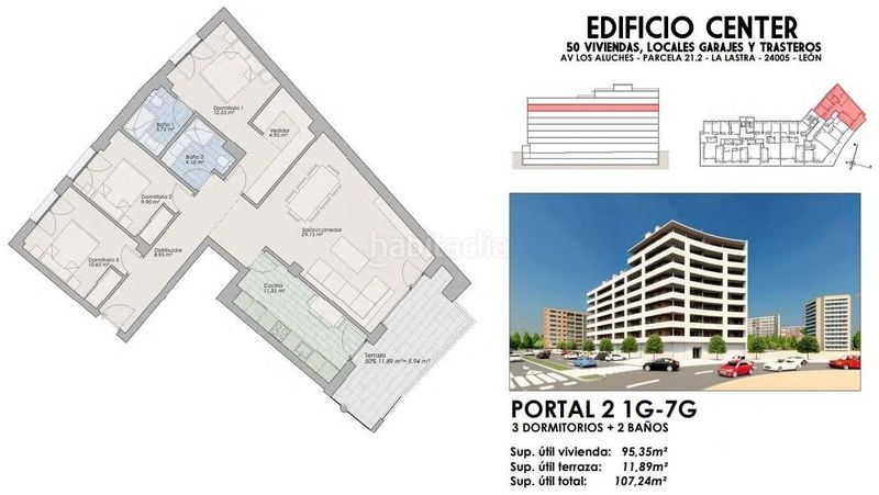 Foto c02935b6-8b2a-4ad2-90bb-ca05493b7229. Piso espectacular piso de tres habitaciones con terraza en La Lastra en León