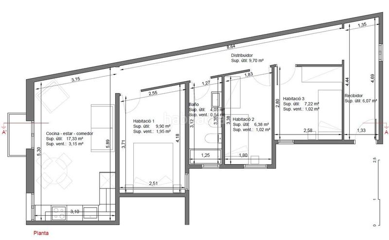Foto a366efba-c63a-40e7-8ec9-3bdd2a33ad37. Appartement avec chauffage dans Hostafrancs Barcelona