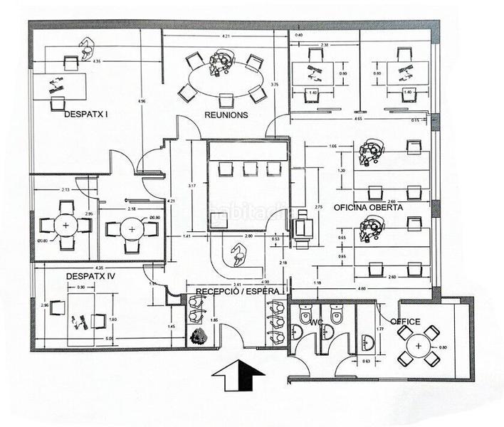 Foto 17ea0762-0636-4170-9e25-7831b37dd5c4. Miete büro mit heizung in Dreta de l´Eixample Barcelona