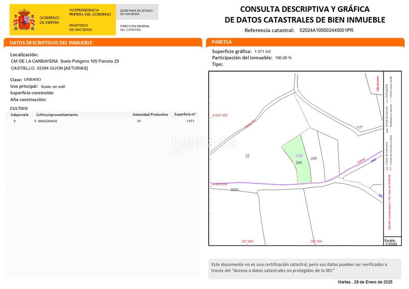 Foto 7c4deb8a-76fa-4188-84c0-b31a24be6c5e. Terreno residencial finca edificable en castiello de Bernueces! en Gijón