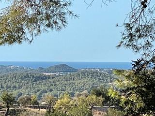 Bauernhof in Calvià Poble. Encantadora finca rústica con casa y vistas parciales al mar