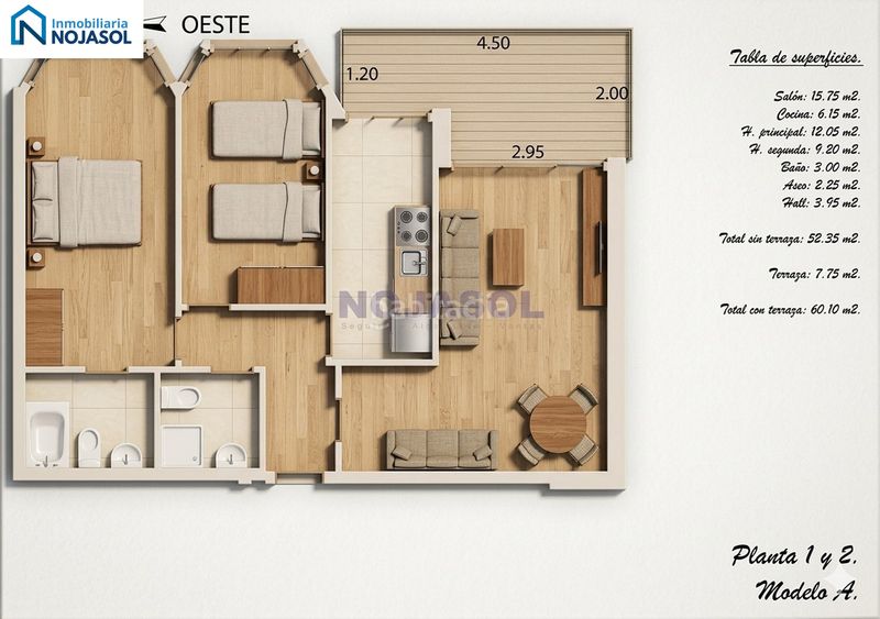 Foto 1a32fe5e-f9ab-4bb1-88e5-ebecbdd43340. Apartamento 76m<sup>2</sup> ref.000820 sol inmobiliaria vende en exclusiva. promoción de obra nueva de 11 viviendas en Noja