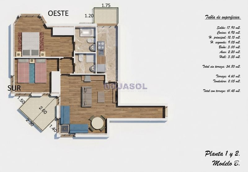 Foto 278d331c-9fe0-4403-9bcc-a0ac8c9c6627. Apartamento 81m<sup>2</sup> ref.000820 sol inmobiliaria vende en exclusiva. promoción de obra nueva de 11 viviendas en Noja
