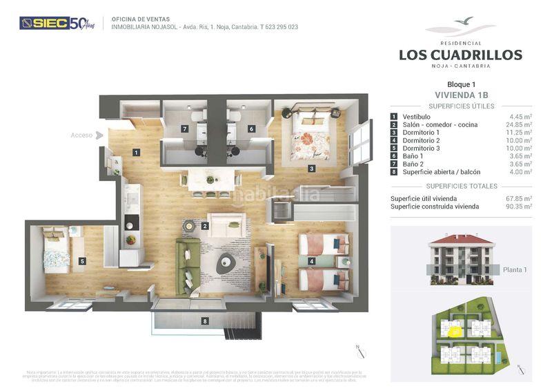 Foto 87582800-d778-4ed9-b6cd-7817ad85425f. Etagenwohnung 90m<sup>2</sup> in calle de los cuadrillos 41 in El Arco-Rota-Fonegra Noja