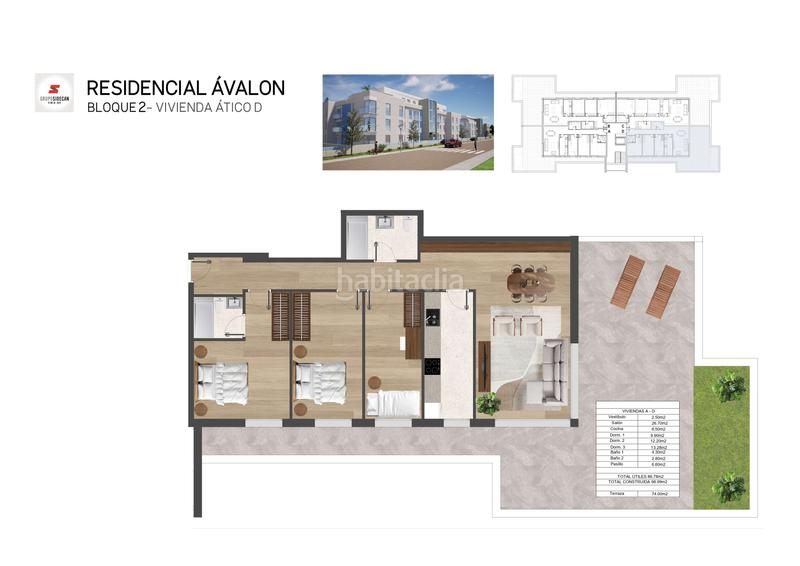 Foto 44666a7c-c2c8-4de1-8e25-ae3a350201ed. Piso 95m<sup>2</sup> en avenida josé maría de pereda 8a piso de 3 habitaciones en Santa Cruz de Bezana