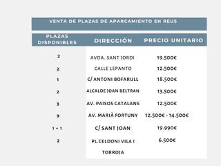 Aparcament cotxe a Centre. Varias plazas de aplarcamiento en venta en diferentes zonas de r
