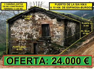 Casa a Lugar la sia 12. 2 cabañas juntas a reformar 180 m2 const. (2 plantas) en terreno