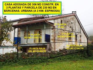 Casa en Bárcenas de espinosa 3. Casa de piedra con tejado nuevo urbana y residencial de 306 m2 e
