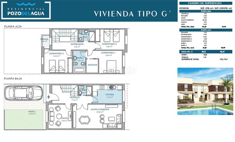 Foto 592a4b4c-a405-4fed-9283-7ad469f59ee5. Casa adossada 151m<sup>2</sup> amb aparcament piscina terrassa a Vista Azul - Consolación Dos Hermanas