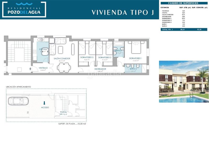 Foto 7c0ff4a0-b7c4-4958-9a11-1fbf077f9e2e. Pis 107m<sup>2</sup> amb aparcament piscina a Vista Azul - Consolación Dos Hermanas