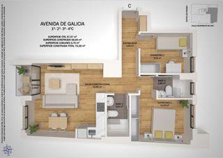 Etagenwohnung  Gijón - avenida de galicia. Piso en venta de 2 habitaciones en edificio de obra nueva en con