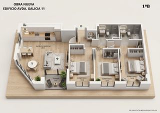 Flat  Gijón - avenida de galicia. Apartamento en venta en edificio de obra nueva en construcción